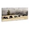 Stupell Industries Grazing Bison Rural Country Fog Canvas Wall Art